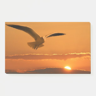 Vogelvliegen op zonsondergang post-it® notes