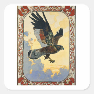Vogelvliegen Vierkante Sticker