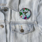 Vogelvlieger in de lagertuin ronde button 5,7 cm (In situ)