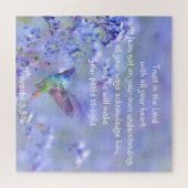 Vogelvogel Blauwe tuinboer BijbelScripting Legpuzzel (Horizontaal)