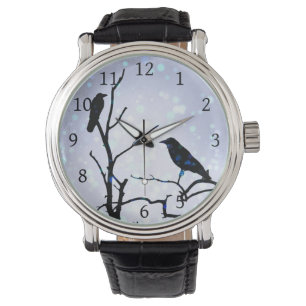 Vogelvogel op Bird 94 paars Horloge