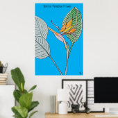 Vogelvogel van de Paradijsbloem Poster (Thuiskantoor)