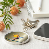 Vogelvogel van de Paradijsbloem Sleutelhanger (Zijkant)