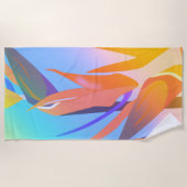 Vogelvogel van de Perzikhanddoek Strandlaken (Voorkant)