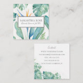 Vogelvogel van de Tropische Greenery van het Parad Vierkante Visitekaartje (Voorkant / Achterkant)