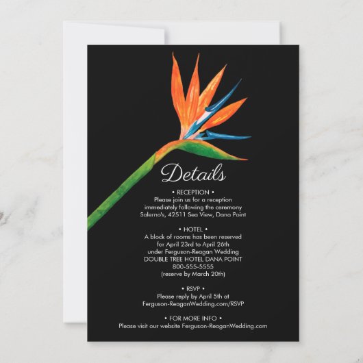 Vogelvogel van het paradijs dat iedereen in één ke (Achterkant)