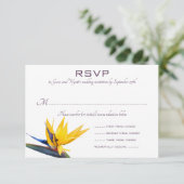 Vogelvogel van het paradijs White Wedding Menu Rep (Staand voorkant)