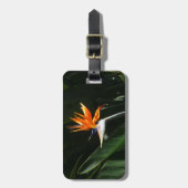 Vogelvogel van het Paradise Oranje Tropische Bloem Bagagelabel (Voorkant verticaal)