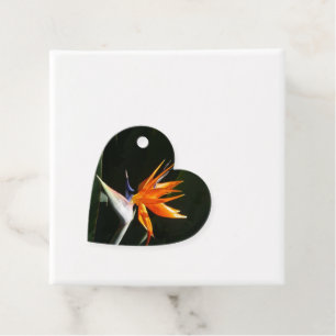 Vogelvogel van het Paradise Oranje Tropische Bloem Bedankjes Labels