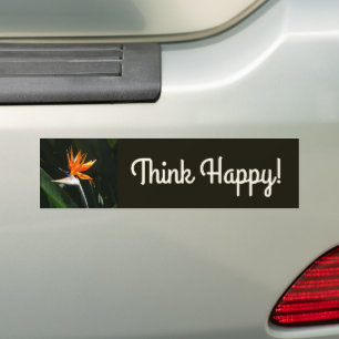 Vogelvogel van het Paradise Oranje Tropische Bloem Bumpersticker