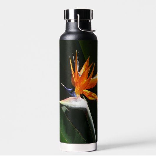 Vogelvogel van het Paradise Oranje Tropische Bloem Waterfles (Links)