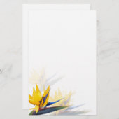 Vogelvogel van paradijs, blanco schrijfpapier briefpapier (Voorkant / Achterkant)