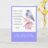 Vogelvogel voor Bluebird Garden Kaart (Gele Bloem)