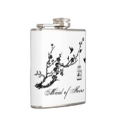 vogelvogelbekisting Geïmide huwelijksgeschenk Heupfles (Rechts)