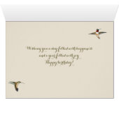 Vogelvogels Birthday Kaart (Binenzijde Horizontaal (Onderkant))