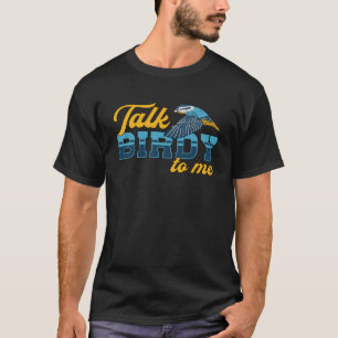 Vogelvogels die naar Retro kijken, vertellen Birdy T-shirt