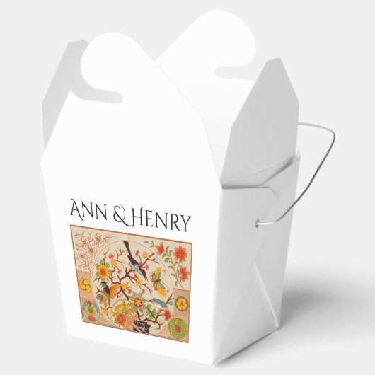 Vogelvogels en vlinderbloemigen bedankdoosjes (Geopend)