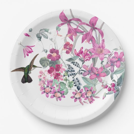 Vogelvogels Garden Flowers Paper Bord (Voorkant)