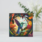 Vogelvogels Glas in lood (Staand voorkant)