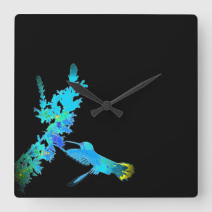 Vogelvogels in het wild levende dieren vierkante klok