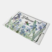 Vogelvogels Iris Flower Welcome Doormat Deurmat (Schuin)