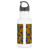 Vogelvogels op blauwbes-takken waterfles (Achterkant)