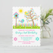 Vogelvogels op zaterdag kaart (Staand voorkant)