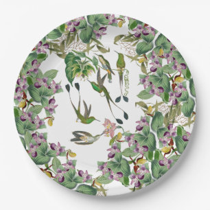 Vogelvogels Orchid Flowers Paper Bord