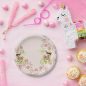 Vogelvogels Roos Rosebud Flowers Paper Bord (Feest)