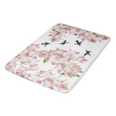 Vogelvogels Roze Orchidee Flowers Bathmat Badmat (Gekanteld)
