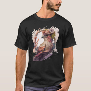 Vogelvogels van de prei Kite Bird Floral T-shirt