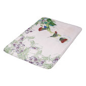 Vogelvogels Wilde bloemen Wit-bloem Wit-mat Badmat (Gekanteld)