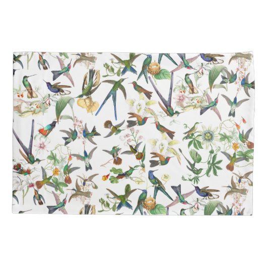 Vogelvogels Wilde Vloeibloemen Pillowcase Kussensloop (Achterkant)
