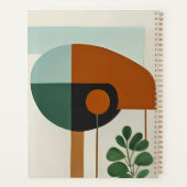 Vogelvorm minimalistisch Abstract Planner (Achterkant)