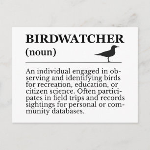 Vogelwaarnemer Definitie Observatie Identificatie Briefkaart