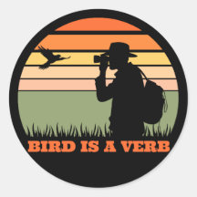 Vogelwaarneming Vogelretro Sunset sticker