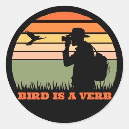 Vogelwaarneming Vogelretro Sunset sticker