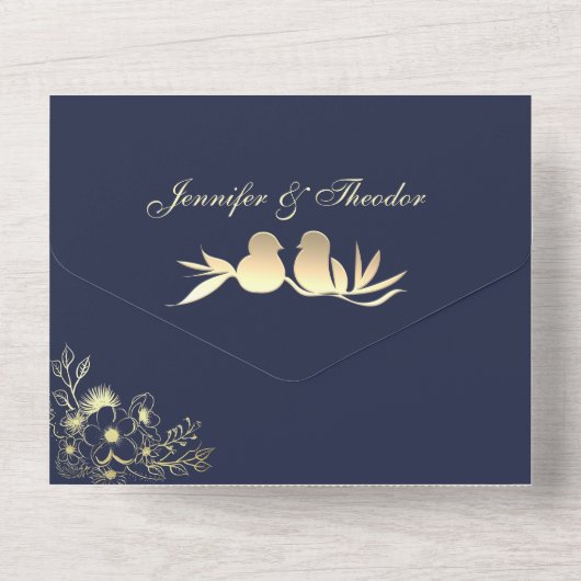 Vogelweddenschap All In One Uitnodiging (Achterkant)