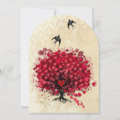  vogelweddenschappen met het hartverscheurend blad kaart (Achterkant)