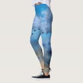 Vogelwolken Herfst Hemel Ornitholoog Leggings (Links)