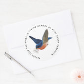 Vogelzaad in liefdevolle herinnering begrafenis ronde sticker (Envelop)