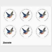 Vogelzaad in liefdevolle herinnering begrafenis ronde sticker (Vel)