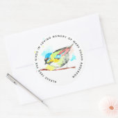 Vogelzaad in liefdevolle herinnering begrafenis ronde sticker (Envelop)