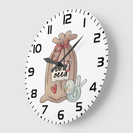 Vogelzaadzak met boog en hart grote klok (Hoek)