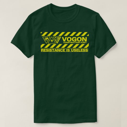 Vogon Constructor Fleet geïnspireerd door de Hitch T-shirt (Design voorkant)