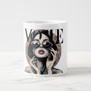 Vogue Fashion Girl koffiemok Luxe esthetiek M Extra Grote Beker