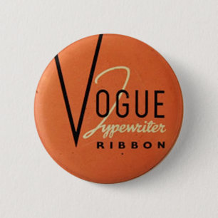  Vogue Typewritter Lint Ronde Button 5,7 Cm