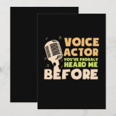 Voice Actor Save The Date (Voorkant / Achterkant)
