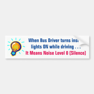 VOICE LEVEL 0 LIGHTS schoolbus-teken/sticker/magne Bumpersticker