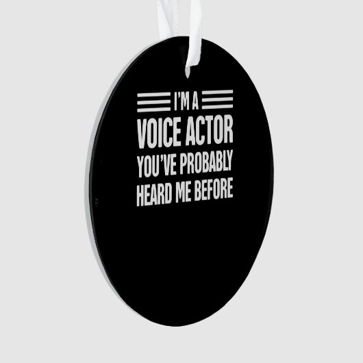 Voice-over Artist Voice Acting Premium Gift Ornament (voorkant)